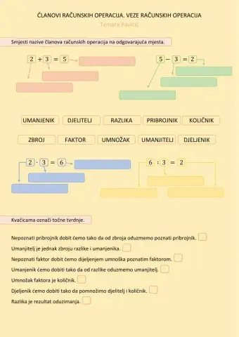 Članovi računskih operacija