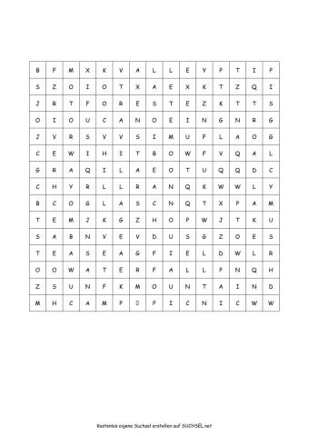 Wordsearch - find 20 words