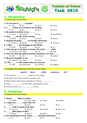 Spotlight 6 Task 6816