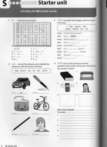 English Plus starter WB starter unit