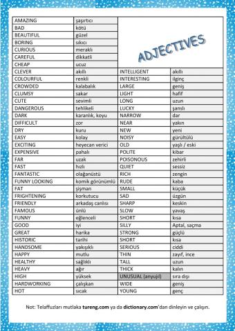 Adjectives