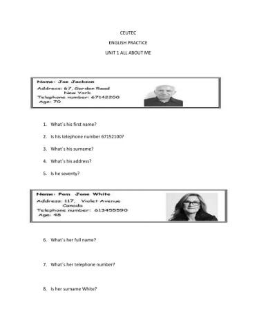 Personal Infoirmation