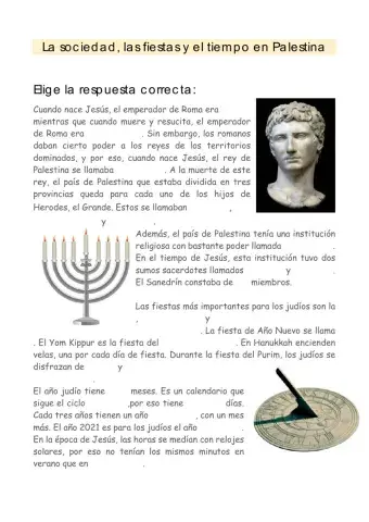 Sociedad, fiestas y calendario en palestina