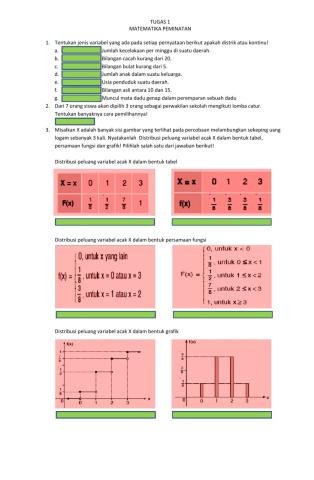 Soal latihan variabel acak