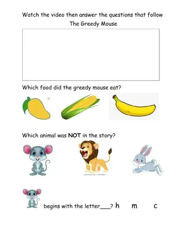 Story- The Greedy Mouse