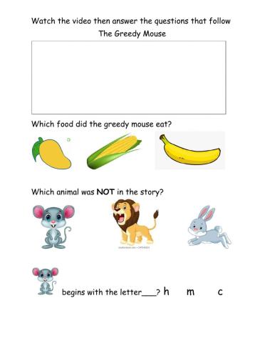 Story- The Greedy Mouse