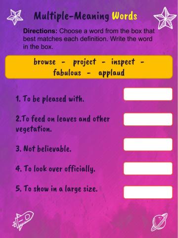 Multiple Meaning Words 5th (1)