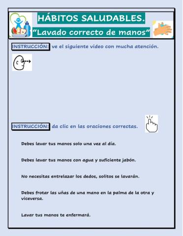 Lavado correcto de manos