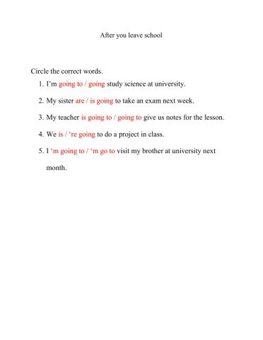 After you leave school 2