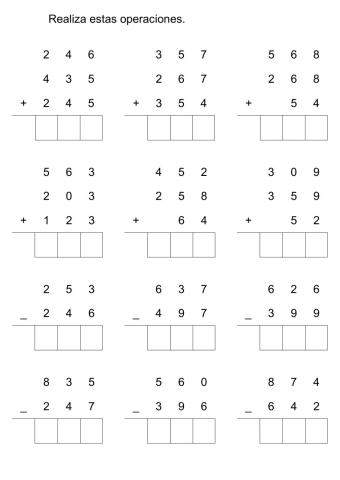 Sumas y restas miercoles20