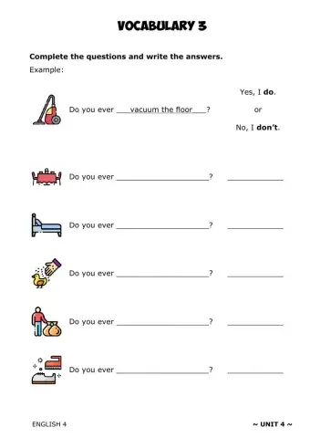 ENGLISH 4 - U4. Vocabulary 1.3
