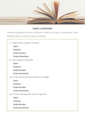 Sujeto y predicado