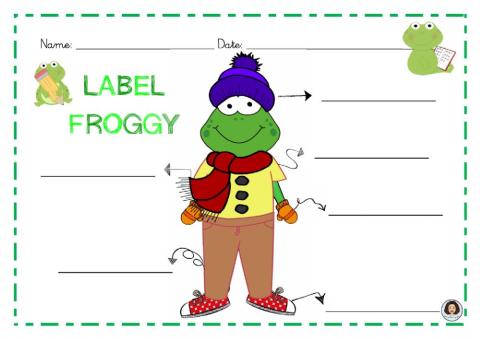 Label froggy