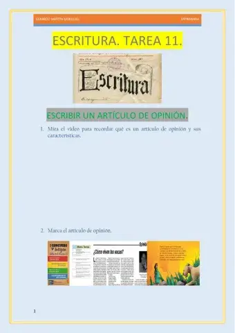 Escritura. Tarea 11.