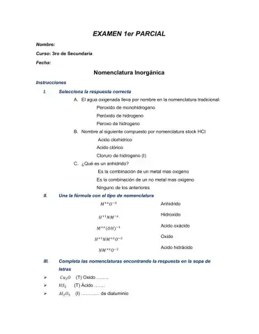 Nomenclatura Inorgánica