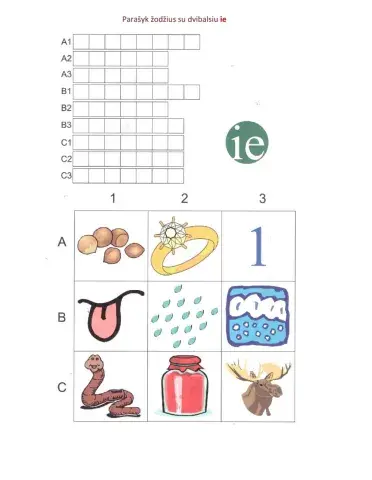 Žodžiai su dvibalsiu ie