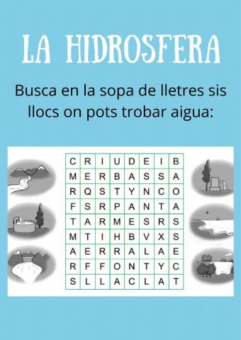 Sopa de lletres de l'aigua