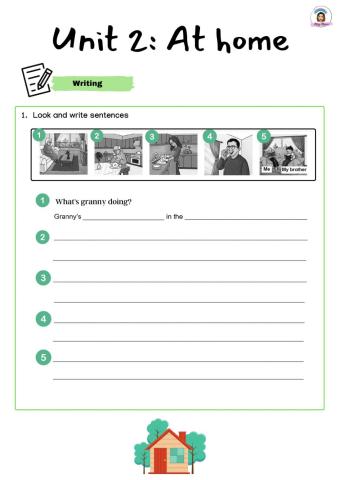 Unit 2 At home Writing