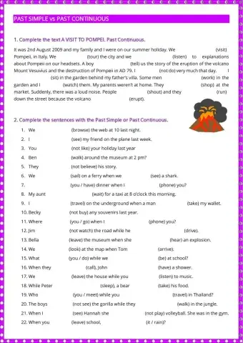 Past simple and continuous