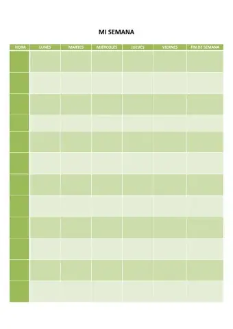 Mi planificación semanal