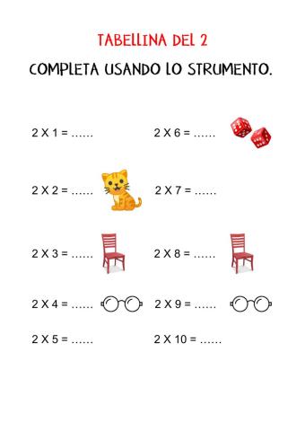 Tabellina del 2 - Metodo Analogico Bortolato