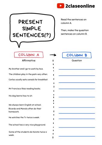 Present Simple. Make questions