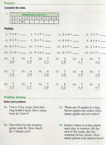 Multiply factors of 6 and 7