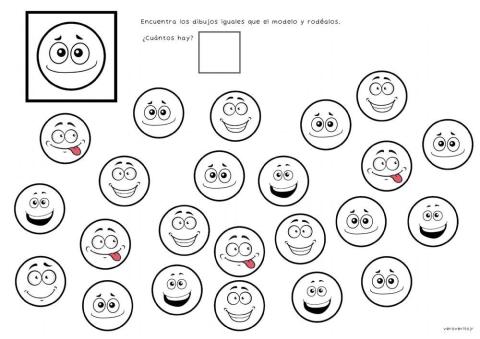 Encuentra las caras iguales al modelo