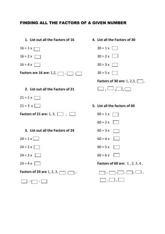 Factors