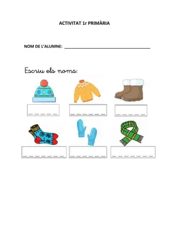 ESCRIPTURA NOMS ROBA HIVERN