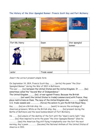 Star spangled banner (history and songtext)