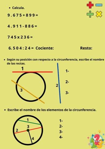 Cálculo y circunferencia.