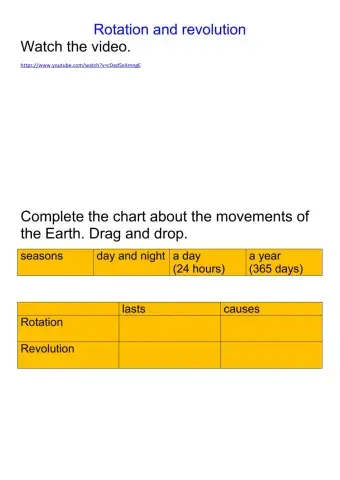 Rotation and revolution