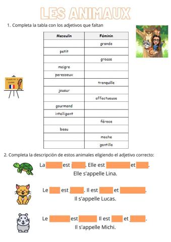 La description des animaux