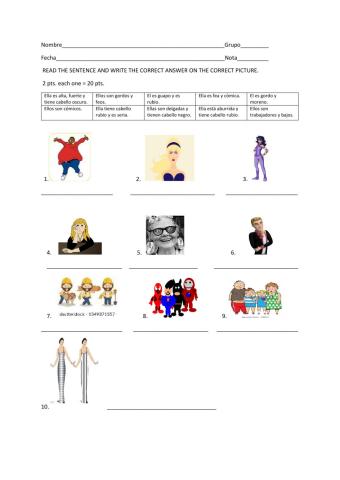 Characteristica Fisicas y de Personalidad