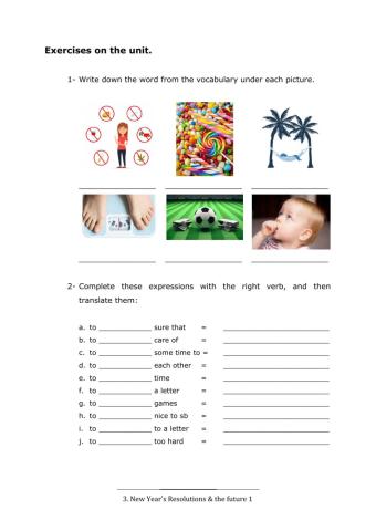 New Year Resolutions, voc