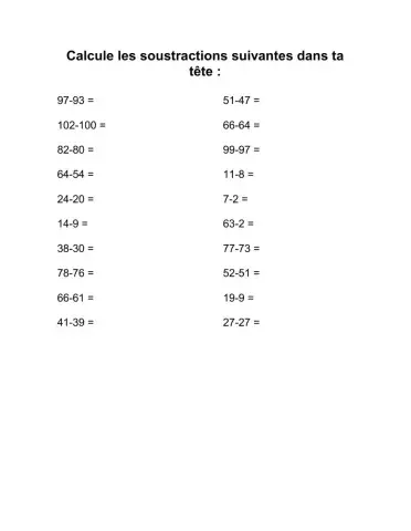 Soustractions
