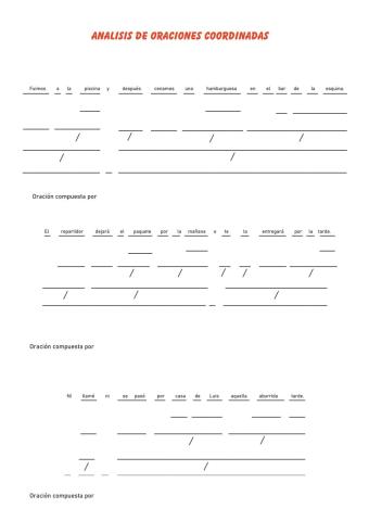 Analisis oraciones coordinadas