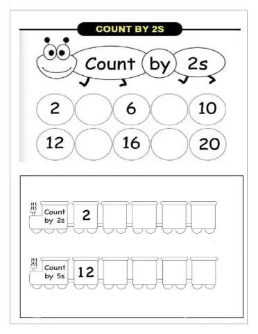 Skip counting in 2's