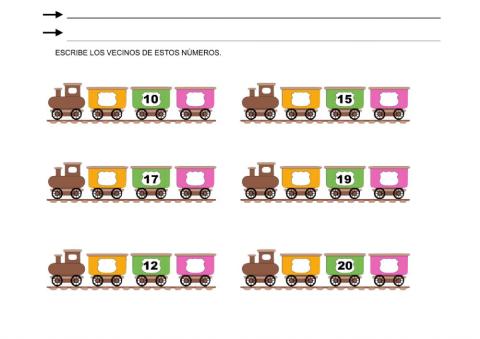 Números vecinos 10-20