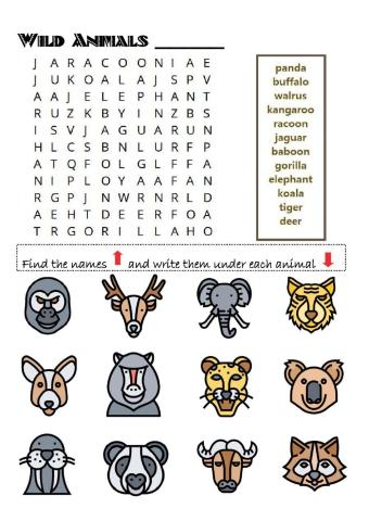 Wild Animals (easy)