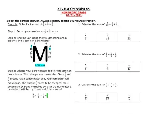 3-Fraction Problems