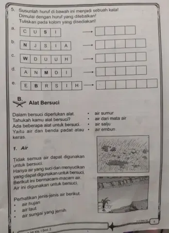 Latihan Fiqih Thaharah Kelas 1