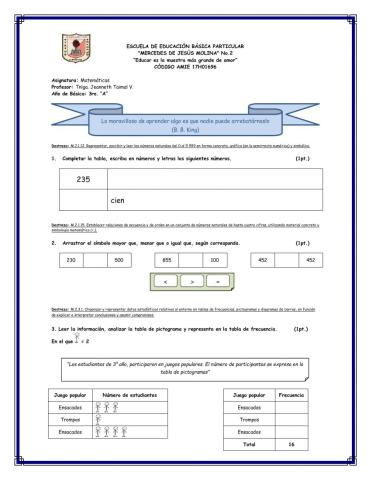 Taller de matemáticas bb