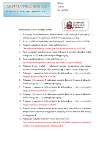 Lkpd harga jual, beli, untung, rugi