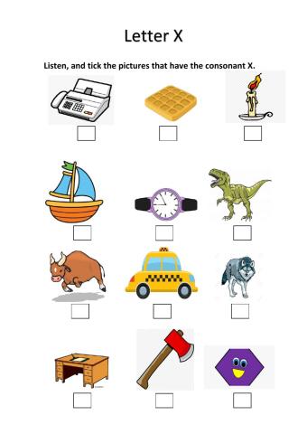 Listening: Words with consonant X