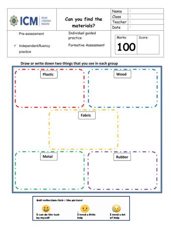 Science-Find the Materials