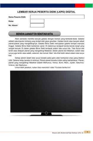 Tugas tata surya kelas 6