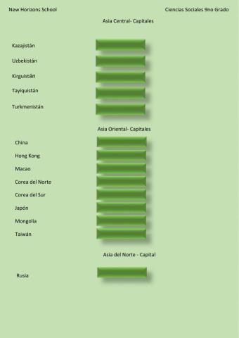 Asia - Capitales 1 - 9no