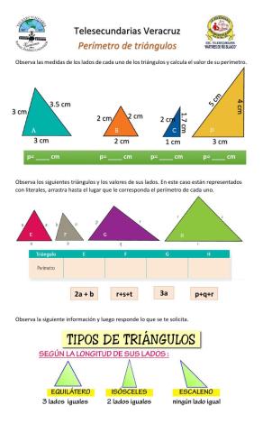 Perímetro de triángulos